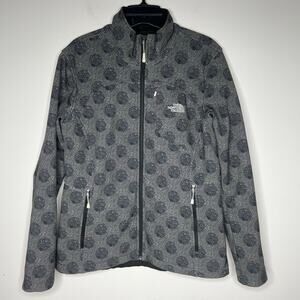 The North Face Women's Large Apex Bionic Softshell Jacket Black Gray Ski Snow